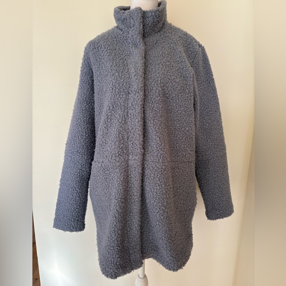 Small Rafaella Blue Teddy Coat - Picture 4 of 15